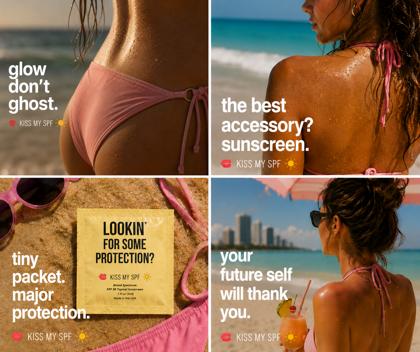 KISS MY SPF campaign collage